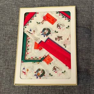 NEW Very Cute Christmas Handkerchief Set Made in Japan